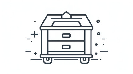 moving rented icon with line style, perfect for user interface projects