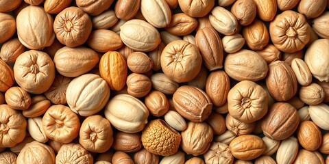 Nut and Seed Medley Seamless Background