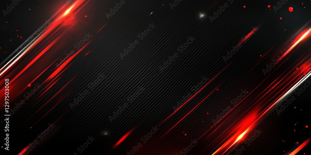 Poster bright red streaks set against a dark background evoke a sense of motion and energy, which together 