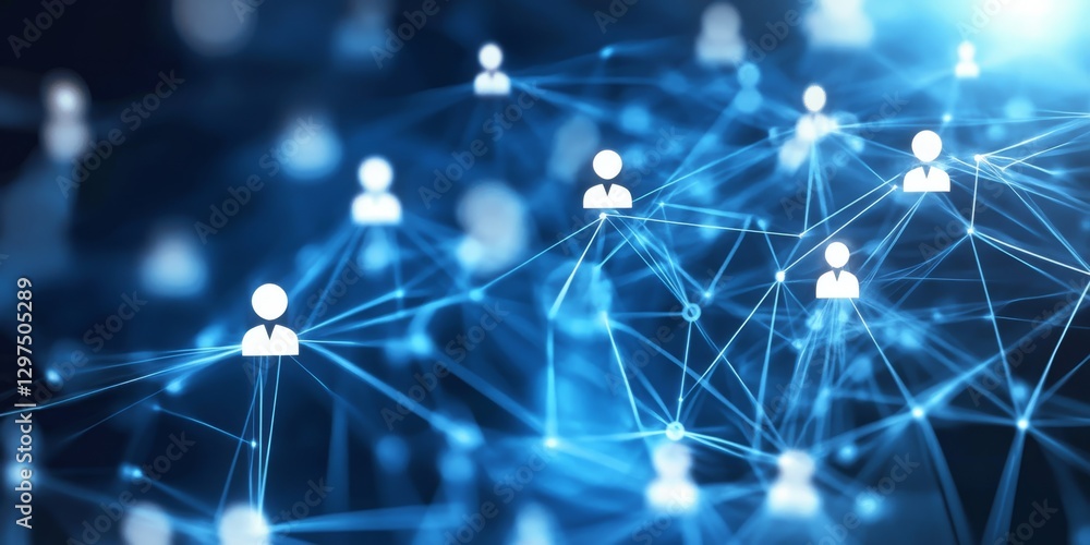 Poster this image depicts interconnected figures showing the relationships between business connections and
