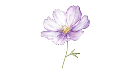 Fototapeta premium A purple flower with a yellow center