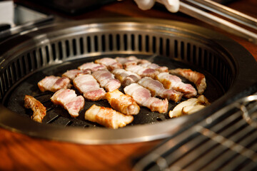 Korean traditional style grill BBQ pork.