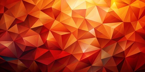 Fototapeta premium Abstract Low-Poly Background with Vibrant Orange and Red Hues, Ideal for Modern Designs and Presentations