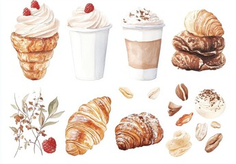 Dessert Delights in Watercolor