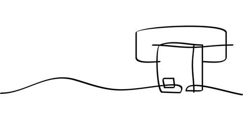 continuous line drawing of financial income symbol. abstract line art illustration