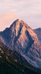 Majestic Mountain Peak at Sunset