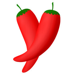 red hot chili pepper isolated on white, red hot chili pepper on blank, 3d chili pepper, chili on blank, pepper sticker, vegetable element, chili PNG , decoration, for presentation, for education, food