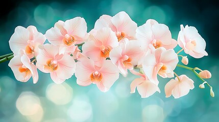 Delicate orchid blooms in nature flora photography serene environment close-up view