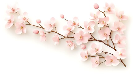 Obraz premium Nature's beauty close-up of delicate cherry blossom blooms in soft light elegance