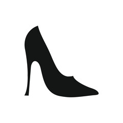 high heel shoes icon, vector flat black simple trendy style illustration for web and app..eps