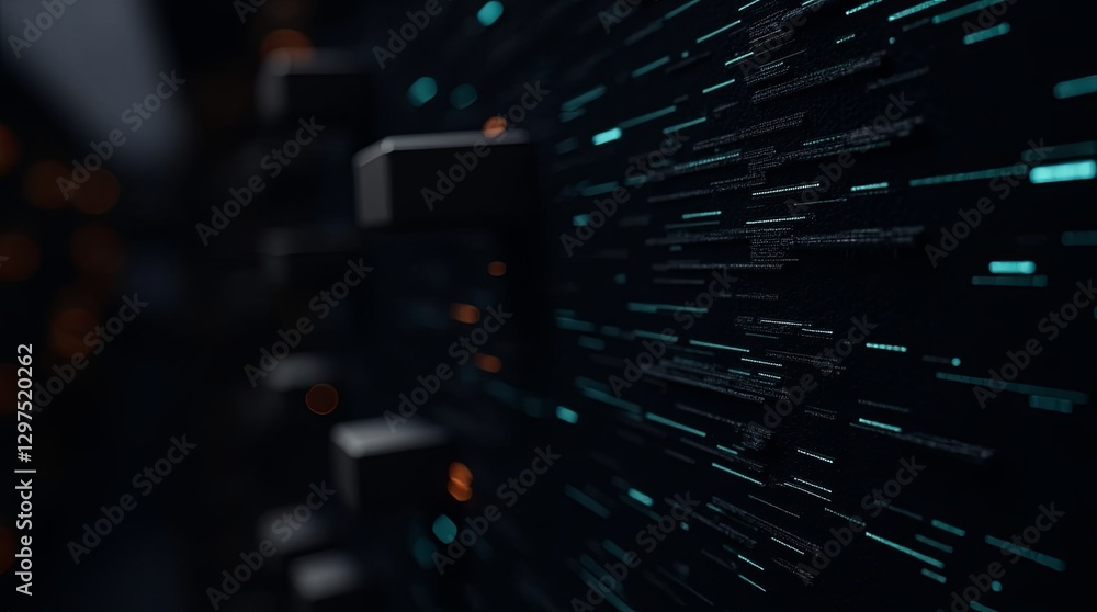 Poster a computer screen with a blue and green background