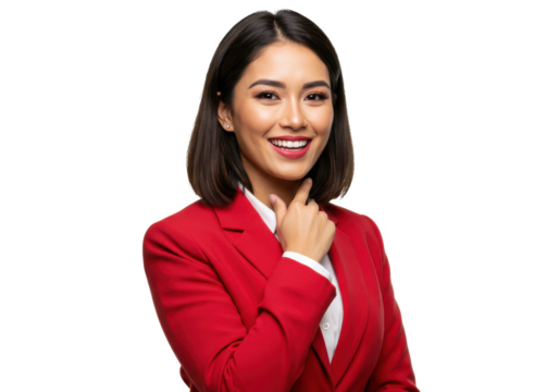 Business woman portrait isolated on transparent, White background - Powered by Adobe