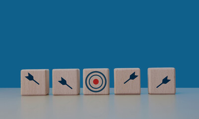 Dart is off target, business and communication concept