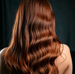 Naklejka premium ウェーブヘアとストレートヘアの女性
