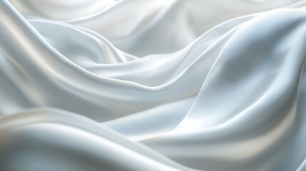 Obraz premium The white silk satin is as smooth as milk