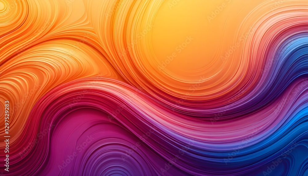 Poster abstract image of yellow blue gradient color texture of crayon paint