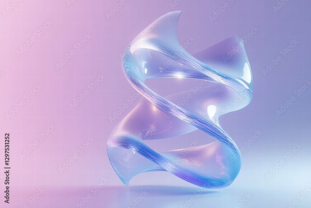 Aufkleber glowing dna helix design representing advanced biotechnology in a futuristic setting. generative ai
