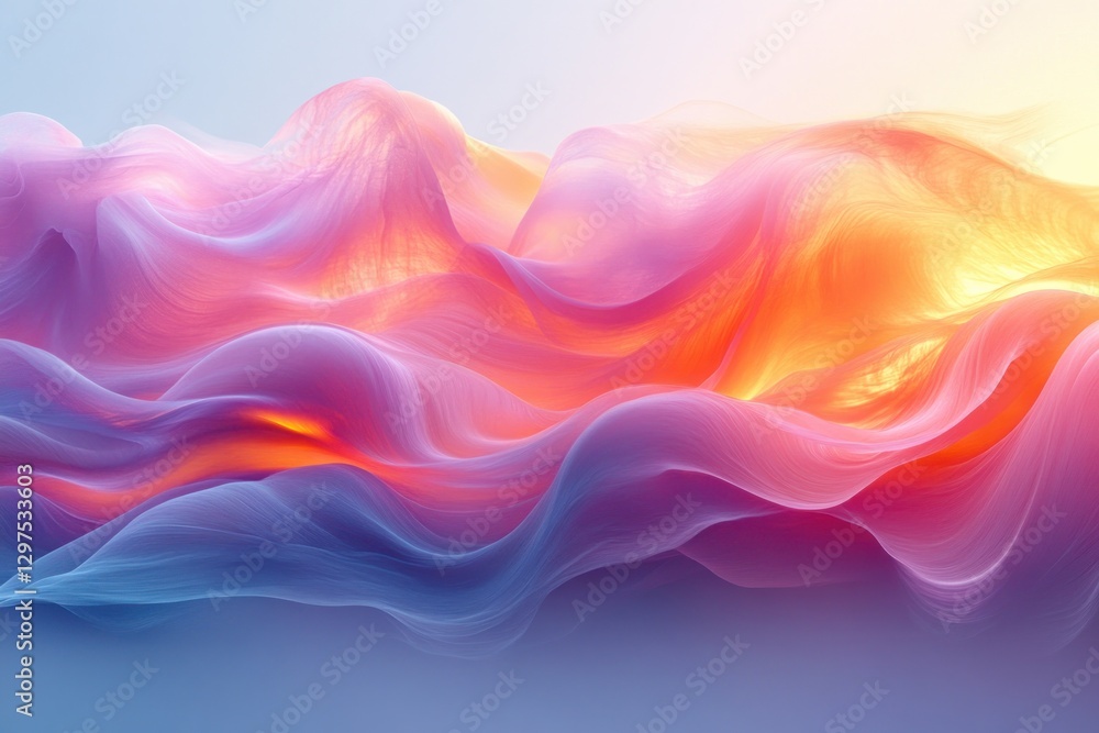 Poster abstract background with soft pastel colors and fluid wave pattern