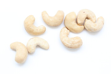 cashew nuts isolated on white background