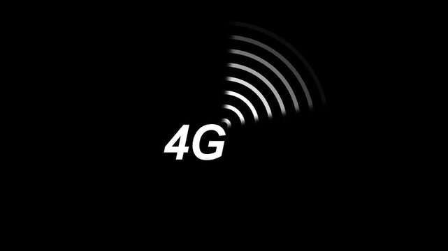 4G conection concept video animation.