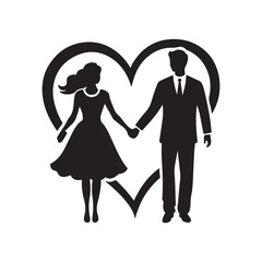silhouette of a couple
