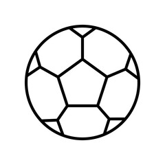 Fototapeta premium Simple Outline of a Soccer Ball on a White Background