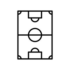 Outline Illustration of a Soccer Field Icon for Sports and Recreational Graphics © Ronin