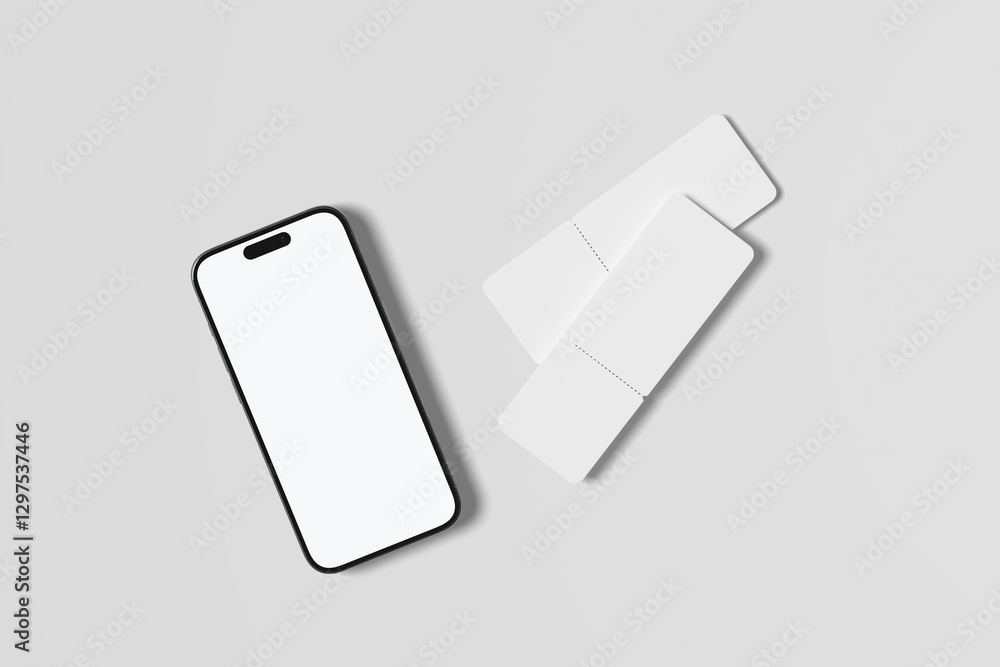 Aufkleber realistic smartphone mockup. mobile phone vector with isolated on white background. device front vie