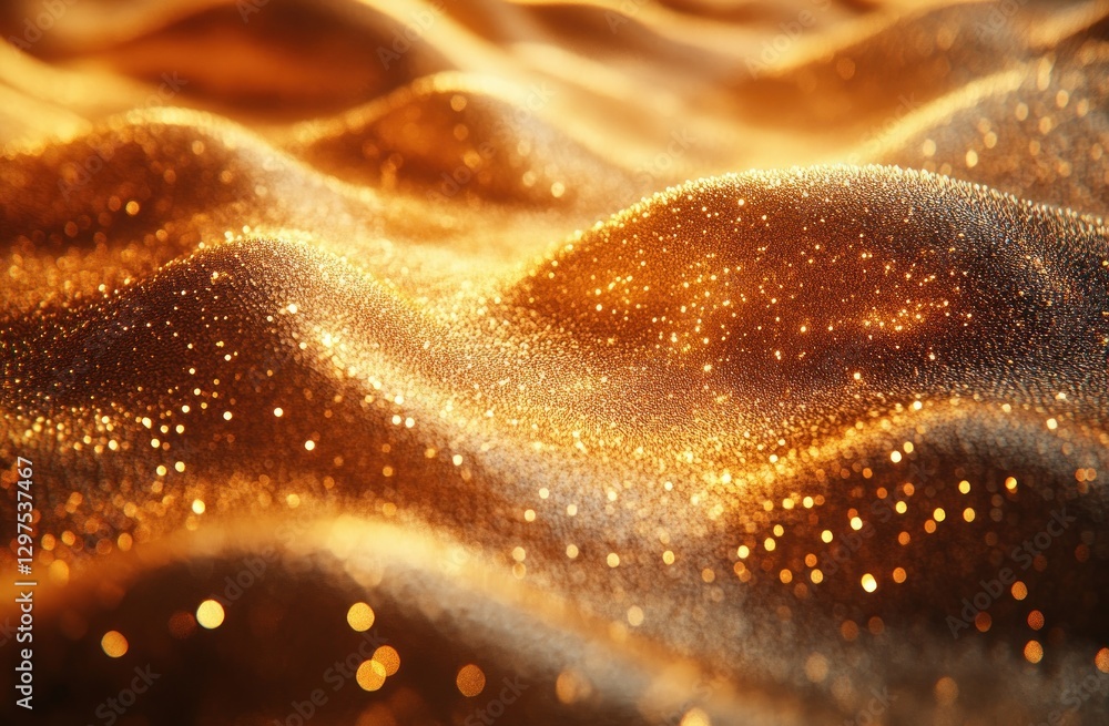 Poster abstract textured gold surface with flowing lines and patterns