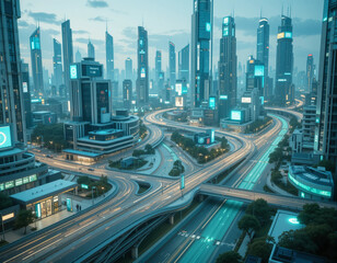 Naklejka premium The Hydrogen City – Future-Proofing Urban Energy