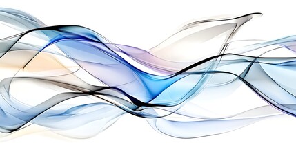 Fototapeta premium Abstract Blue and Purple Swirling Waves Flowing Design Digital Art Elegant Background