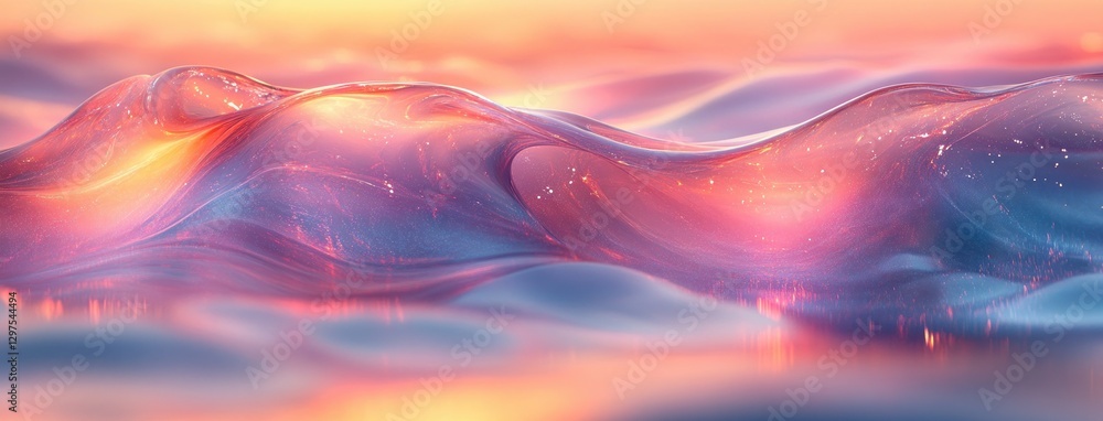 Aufkleber abstract glass texture background with colorful reflections and soft lighting for modern design