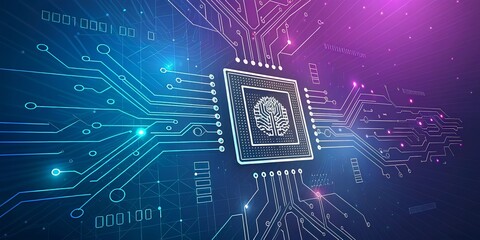 Abstract Circuit Board Futuristic Technology Background Wallpaper - blue electronic circuit board