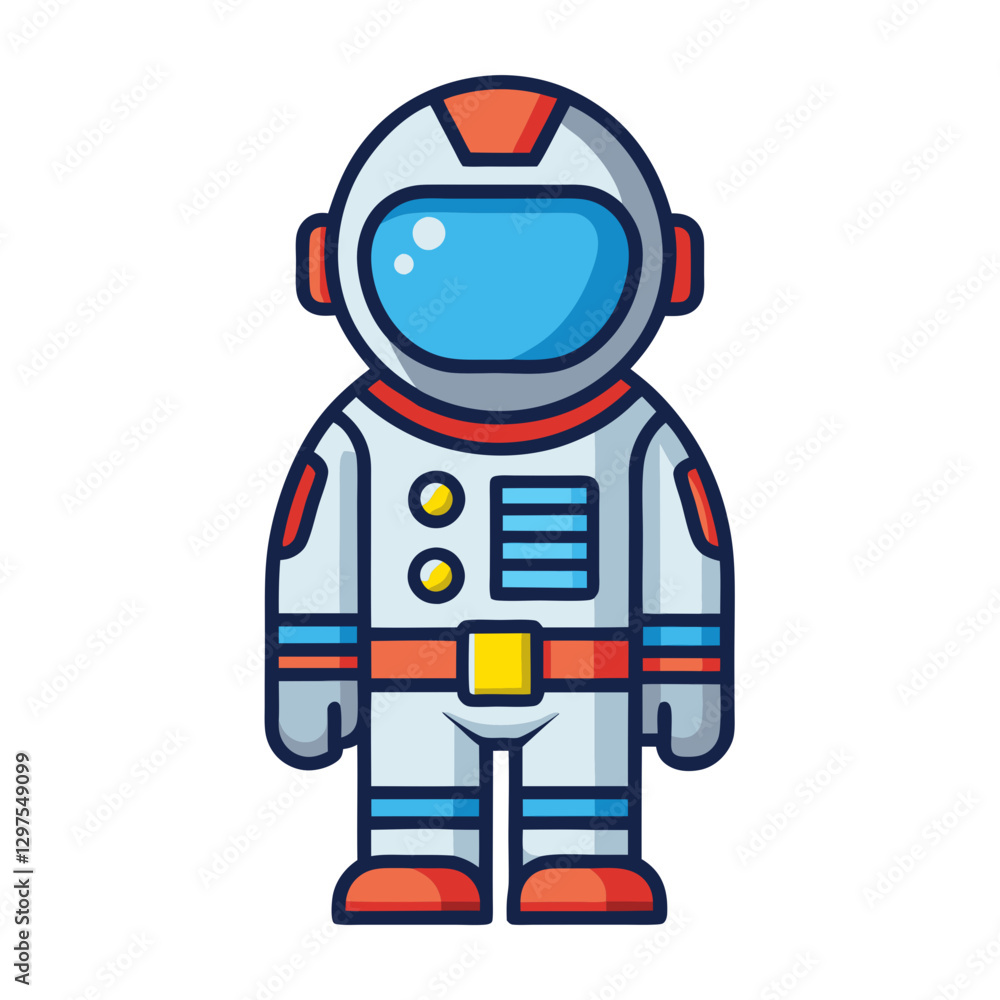 Poster astronaut in spacesuit vector illustration, vector illustration of an astronaut in a spacesuit, repr
