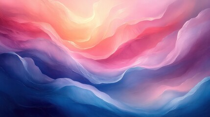 Pastel Wave Fluid Art Abstract Painting
