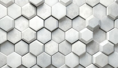 Naklejka premium Abstract 3D Hexagonal Wall Pattern Background