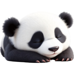 Naklejka premium Sleeping Panda Bear Cub