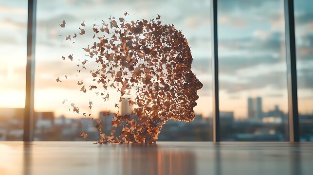 Ethereal butterfly transformation urban setting digital art open space side view concept of change