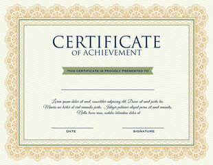 Award certificate design template for recognition
