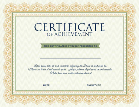 Award certificate design template for recognition