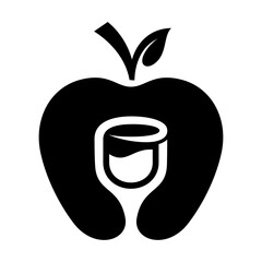 Apple Juice Vector Logo Design Template