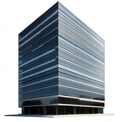 Obraz premium Modern Dark Blue Glass Skyscraper Architecture Design For Business Buildings Exterior Design With