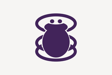 Vector illustration of a baby monster insect 