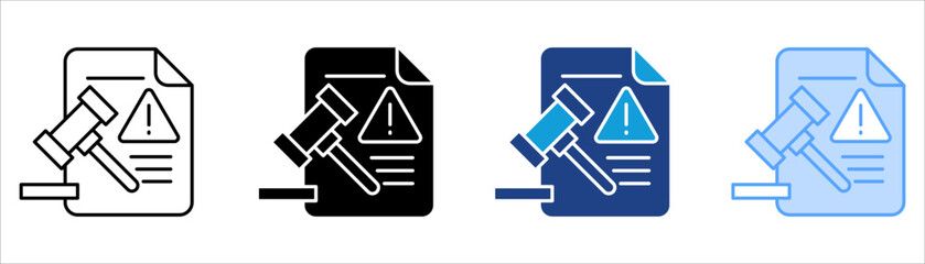 Regulatory Icon Set Multiple Style Collection