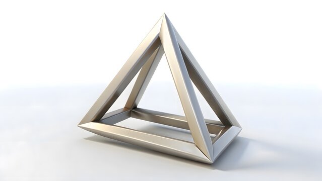 Abstract Metallic Pyramid Structure