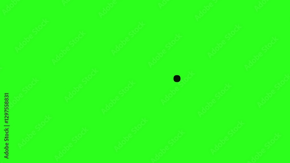 Poster text messaging dots animation on a green background