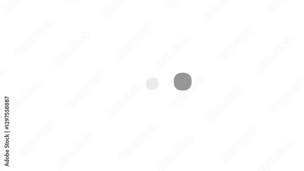 Poster text messaging dots animation on a white background