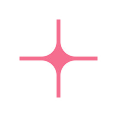 Obraz premium Bold abstract shape icon. Modern figure element with curves and star forms. Minimal design with a brutalist aesthetic, suitable for contemporary art projects or trendy graphics.