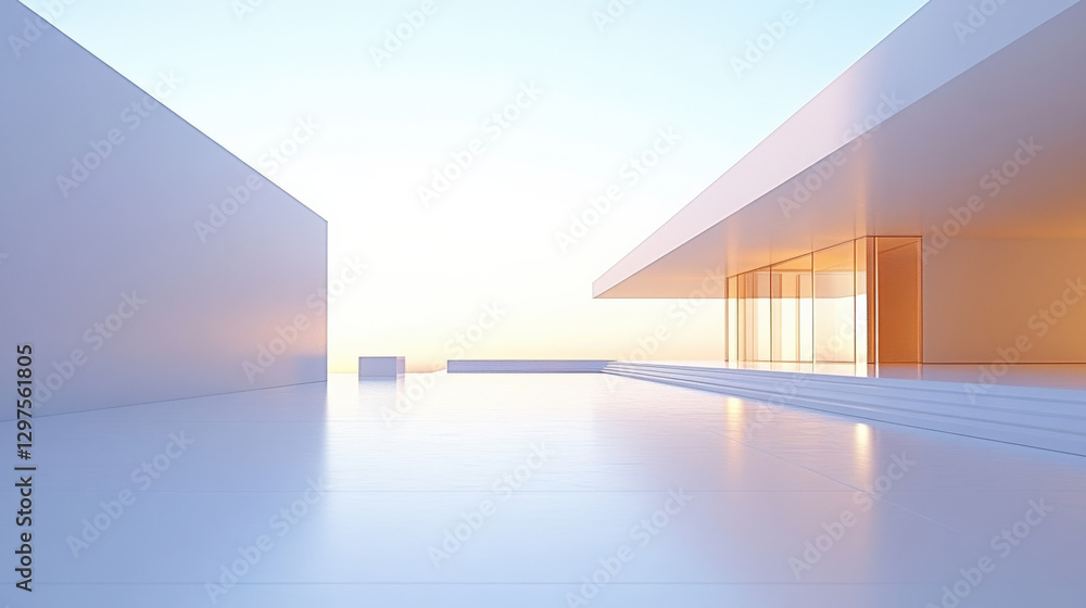 Poster modern and concise architectural appearance