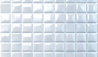 Abstract white glossy square tiles wall background
